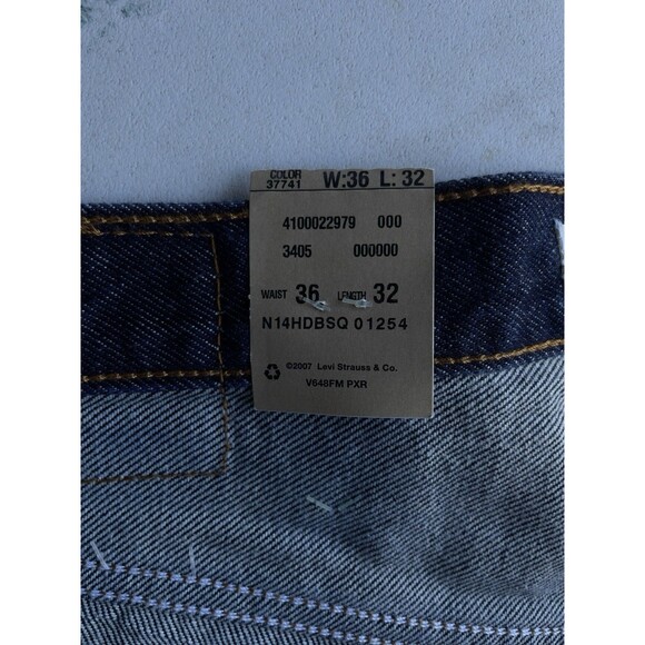 Vintage Y2K Levi’s 505 Regular Fit Straight Leg Men’s W36 L32 Dark Blue Jeans - Picture 9 of 15